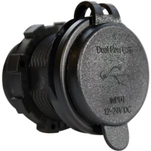 Enerdrive EA-USB-02 Round USB 4.8A USB - GREEN LED 12/24V