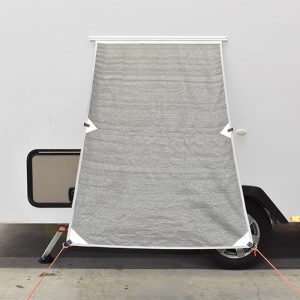 Coast 200-09350 Silver Fridge Vent Sunscreen with Sail Track