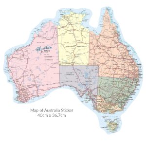 Caravanning With Kids CWK004 Map of Australia UV Outdoor Sticker