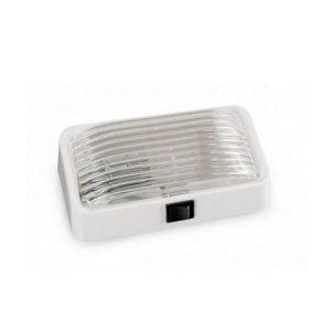 Bargman 3078517 12V White Base Clear Lens Porch Light